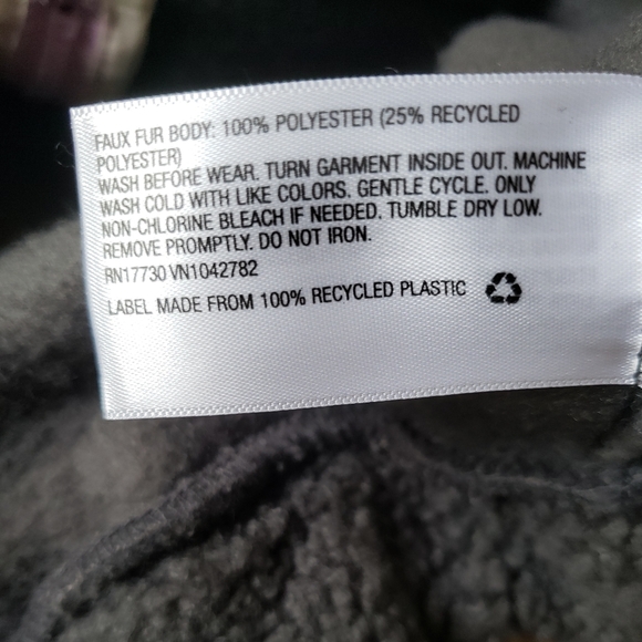 NWT Wild Fable Charcoal Gray Half-Zip Sherpa Pullover Hooded Jacket XS - Picture 6 of 6